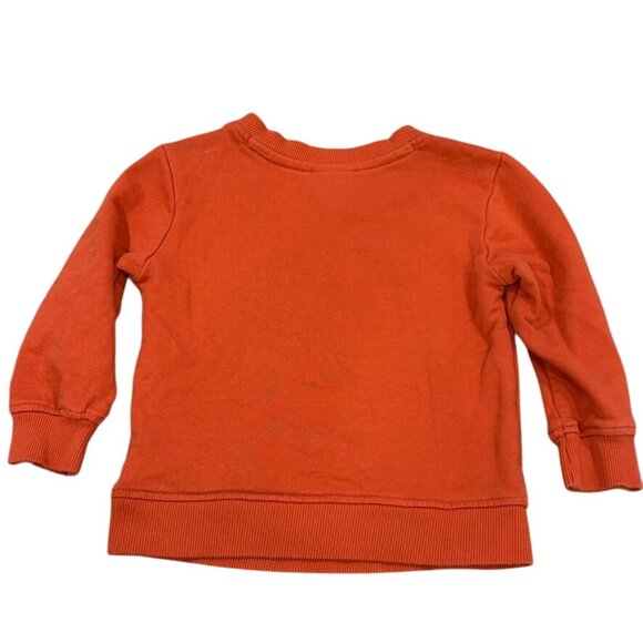 Hanna Andersson Toddler Girls Organic Cotton Sweatshirt Keep Growing 2T Orange S - Picture 4 of 4